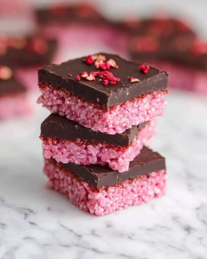 Raspberry Ruffle Traybake Bars Recipe