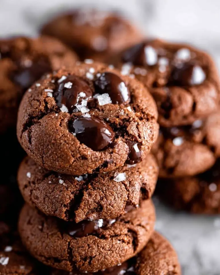 Salted Double Chocolate Peanut Butter Cookies Recipe