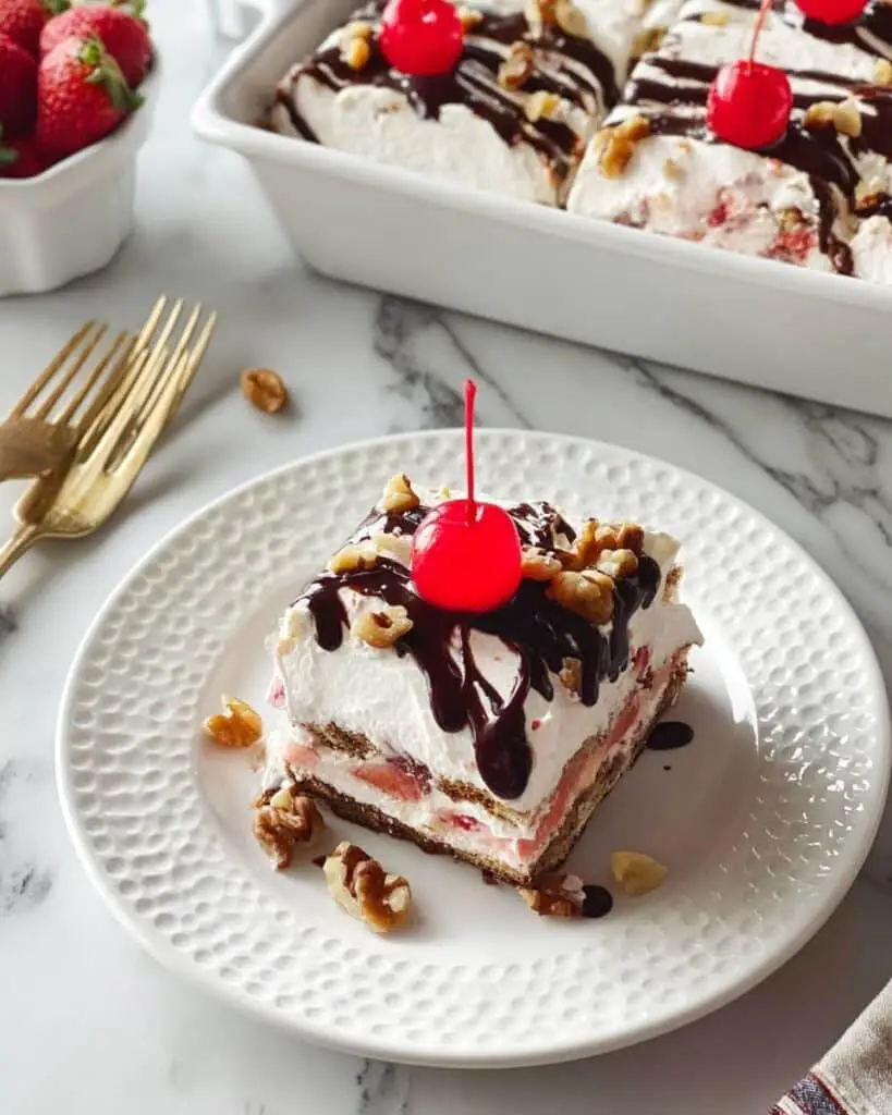 No Bake Banana Split Dessert Recipe