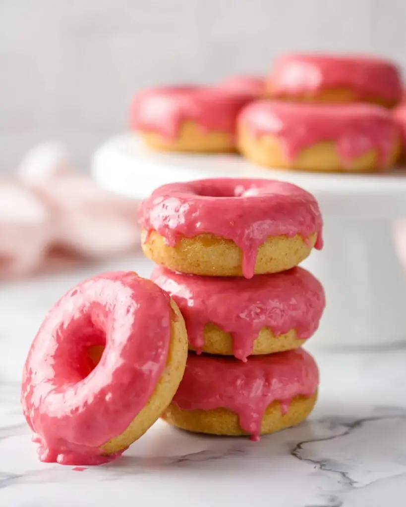 Vegan Baked Vanilla Doughnuts with Colorful Icing Recipe