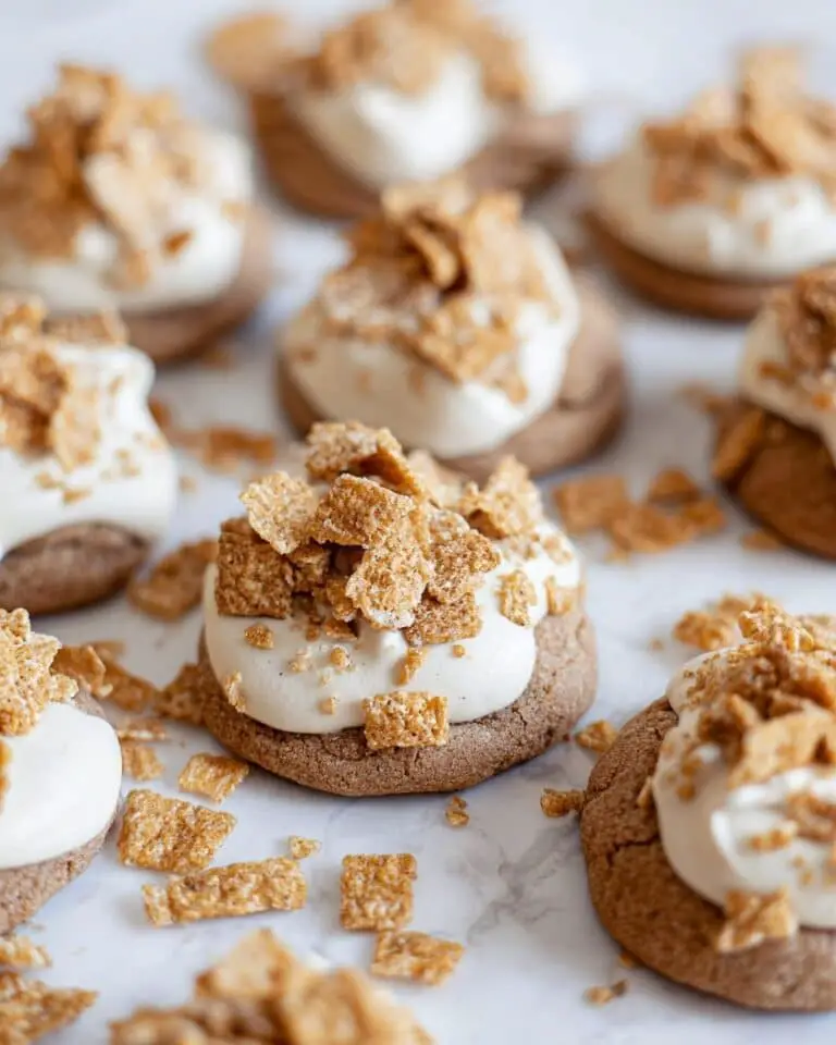 Cinnamon Toast Crunch Cookies with White Chocolate Chips and Cream Cheese Frosting Recipe