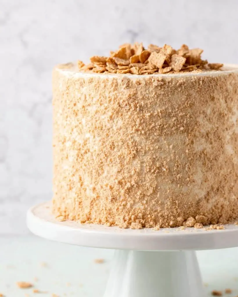 Cinnamon Toast Crunch Cake with Cereal Milk and Cream Cheese Frosting Recipe