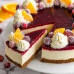 No Bake Cranberry Orange Cheesecake Recipe