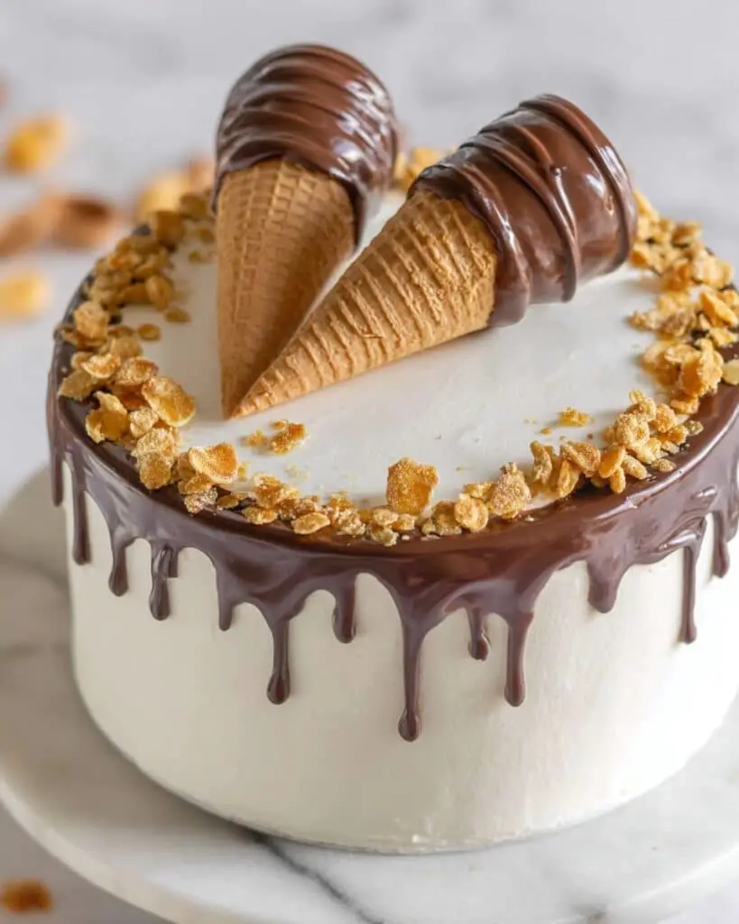 Peanut Butter Chocolate Ice Cream Cone Cake Recipe