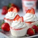 Strawberry Banana Frozen Yogurt Cupcakes Recipe