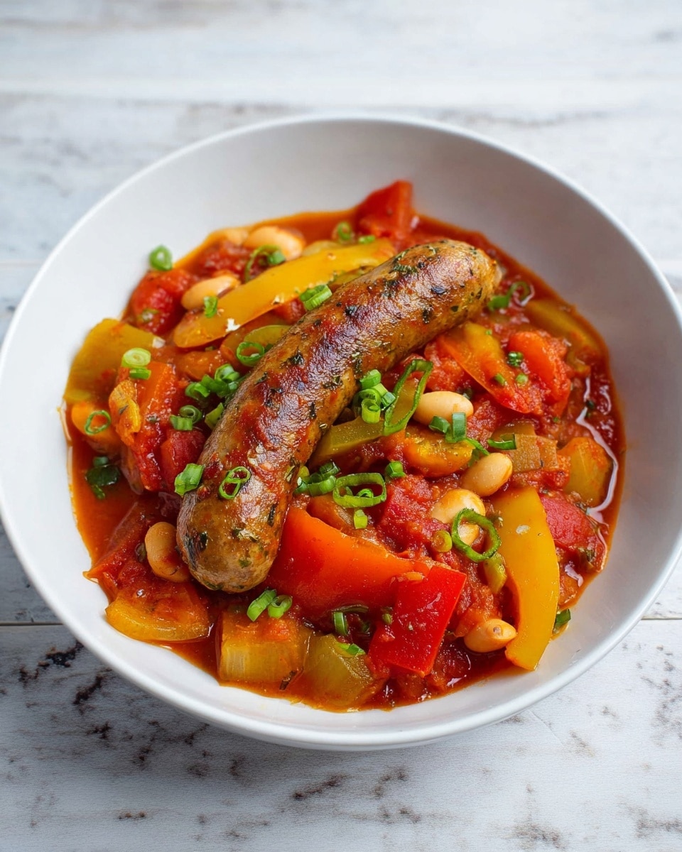 One Pot Smoky Vegan Sausage Casserole Recipe