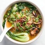 Ginger Garlic Noodle Soup with Bok Choy Recipe