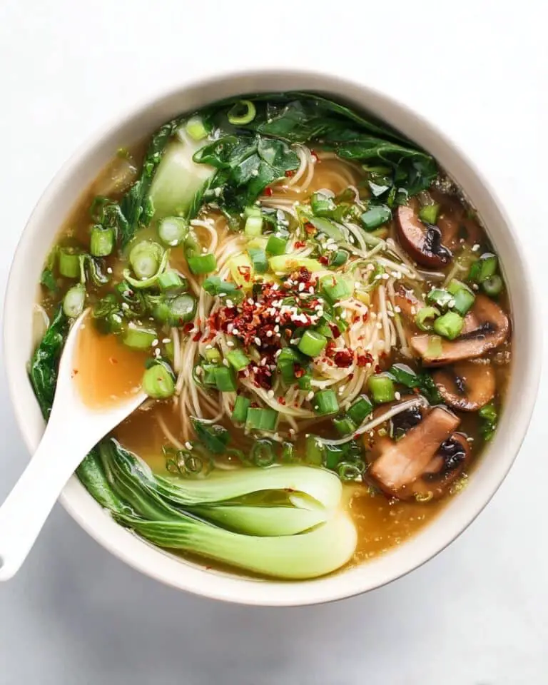 Ginger Garlic Noodle Soup with Bok Choy Recipe