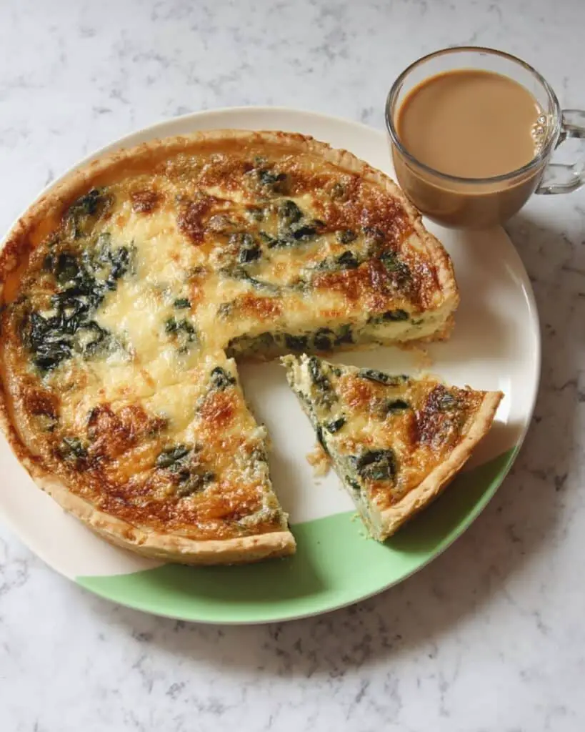 Spinach, Potato & Cheese Quiche Recipe