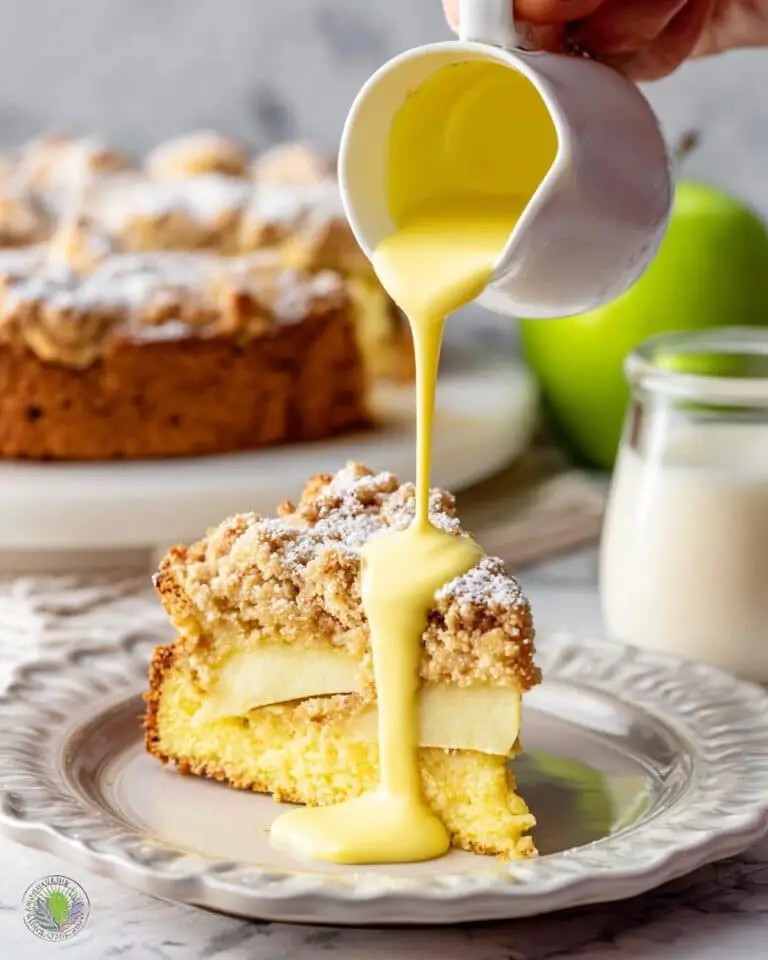 Irish Apple Cake with Vanilla Pudding Sauce Recipe