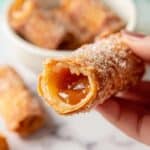 Peach Cobbler Egg Rolls Recipe