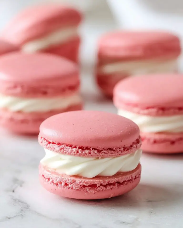 Strawberry Macarons with Vanilla Buttercream Recipe