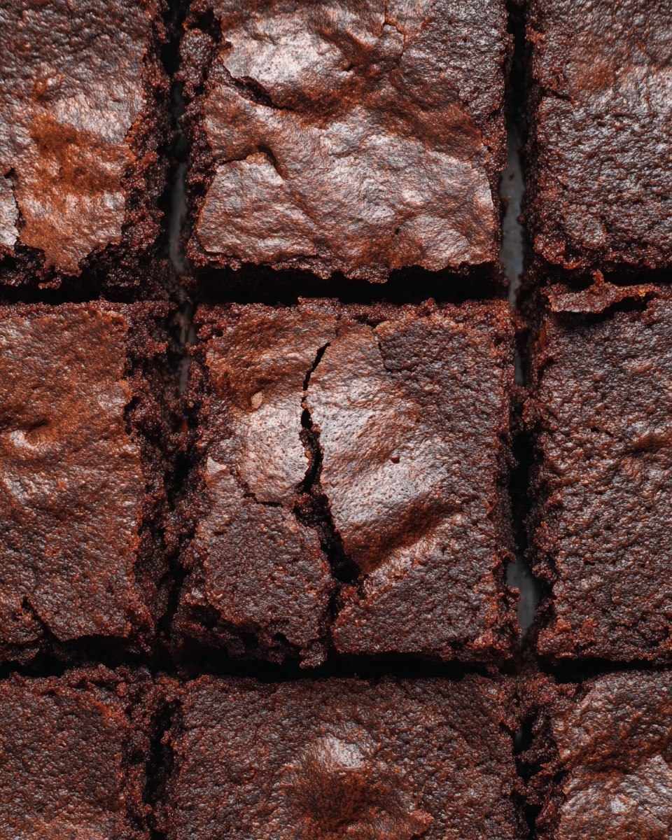 A close-up of a group of dark brown brownies cut into squares arranged tightly as a single layer. Each brownie piece shows a rough, cracked, textured top surface with a rich, moist, chocolate look. The edges appear slightly crumbly with a deep chocolate color. The background has a white marbled texture. photo taken with an iphone --ar 4:5 --v 7