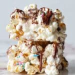 Popcorn Bars with Sprinkles and Chocolate Drizzle Recipe