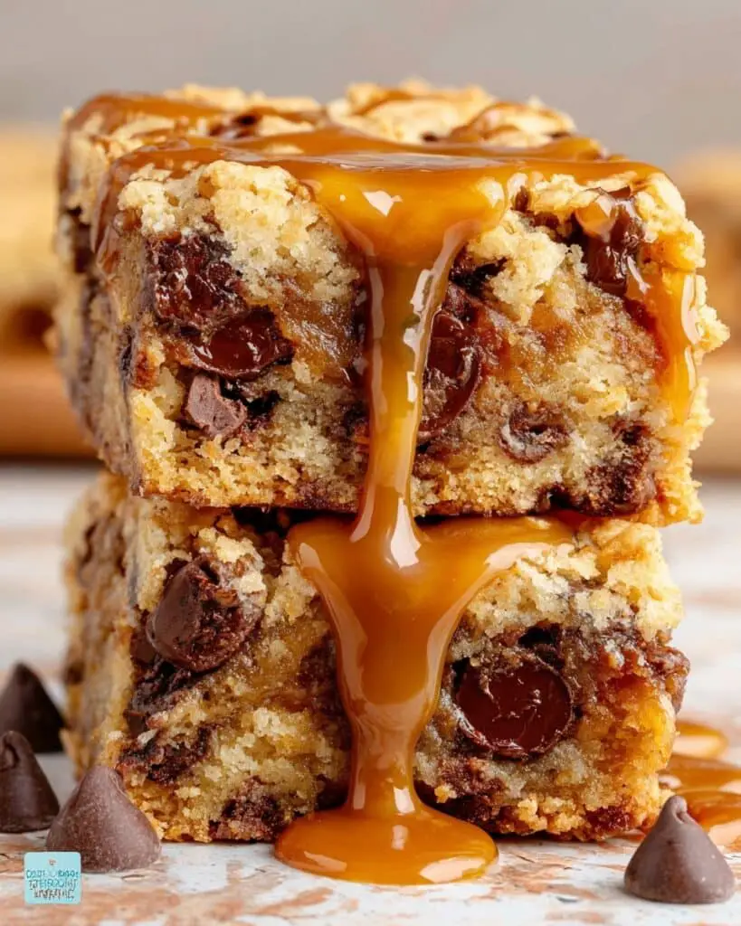 Chocolate Chip Caramel Butter Bars Recipe