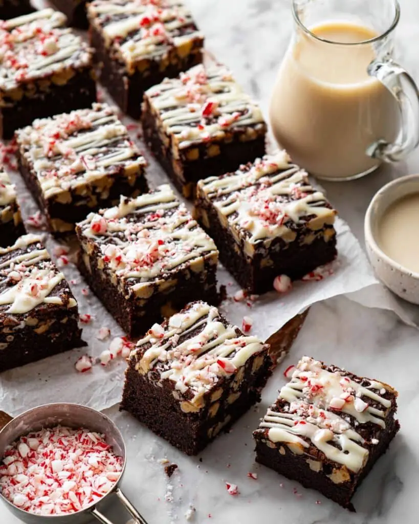 Peppermint Bark Brownies Recipe