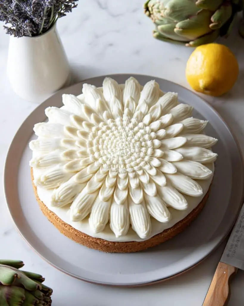 Artichoke Olive Oil Cake with Lemon Cream Cheese Frosting Recipe