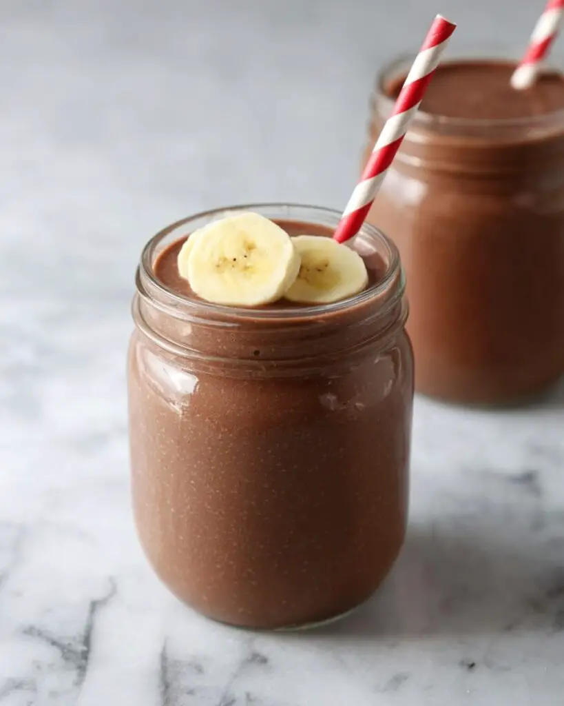 Paleo Dark Chocolate Banana Protein Smoothie Recipe