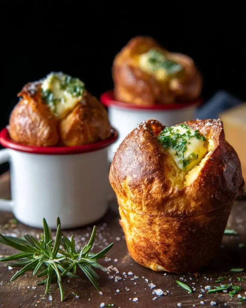 Salted Rosemary Popovers with Honey Butter Recipe