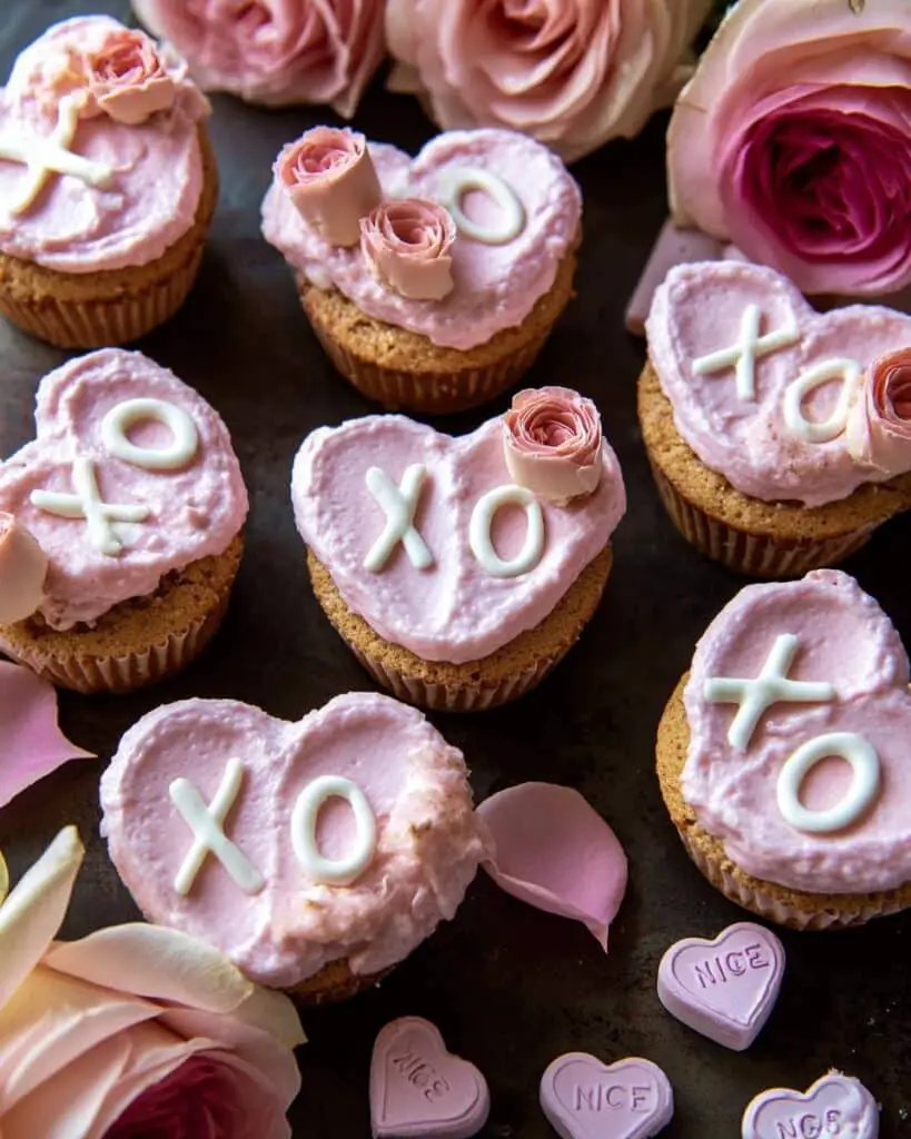 Strawberry Conversation Heart Cupcakes Recipe