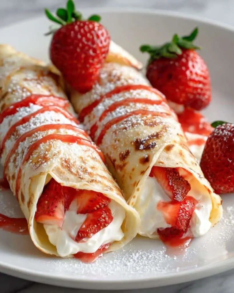 Strawberry Cream Cheese Crepes Recipe