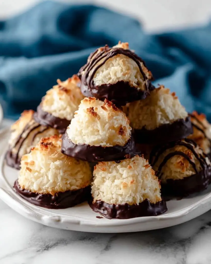 Coconut Macaroons with Optional Chocolate Dip Recipe