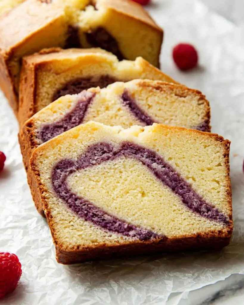 Raspberry Swirl Pound Cake Recipe