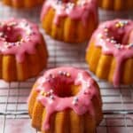Mini Vanilla Pound Cakes with Raspberry Icing Recipe
