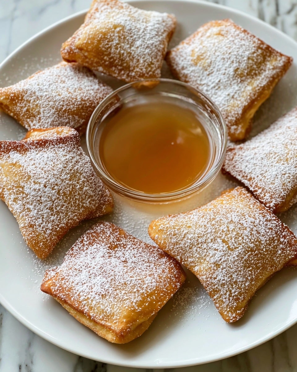 A white plate is filled with eleven square, light brown pastries, each topped with a fine dusting of white powdered sugar. The pastries have a soft, fluffy texture with smooth sides and slightly rounded edges. They are arranged closely together, covering the plate evenly. The background shows a white marbled surface with a soft focus. photo taken with an iphone --ar 4:5 --v 7