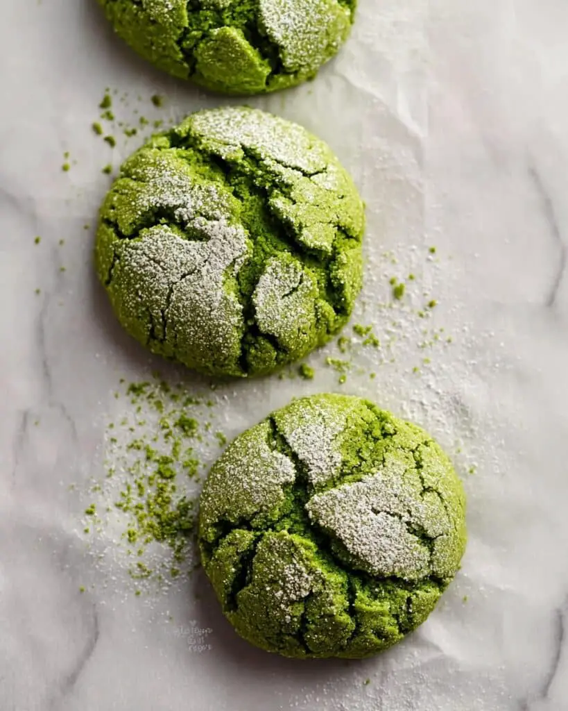 Best Matcha Crinkle Cookies (No Chilling!) Recipe