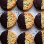 Chocolate-Dipped Pistachio Cookies (Gluten Free, Paleo) Recipe