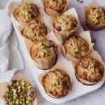 Pistachio Muffins with Crunchy Pistachio Crumble Topping Recipe
