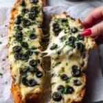 Cheesy Olive Garlic Bread Recipe