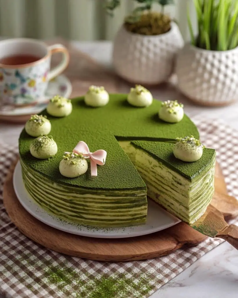 Matcha Crepe Cake Recipe