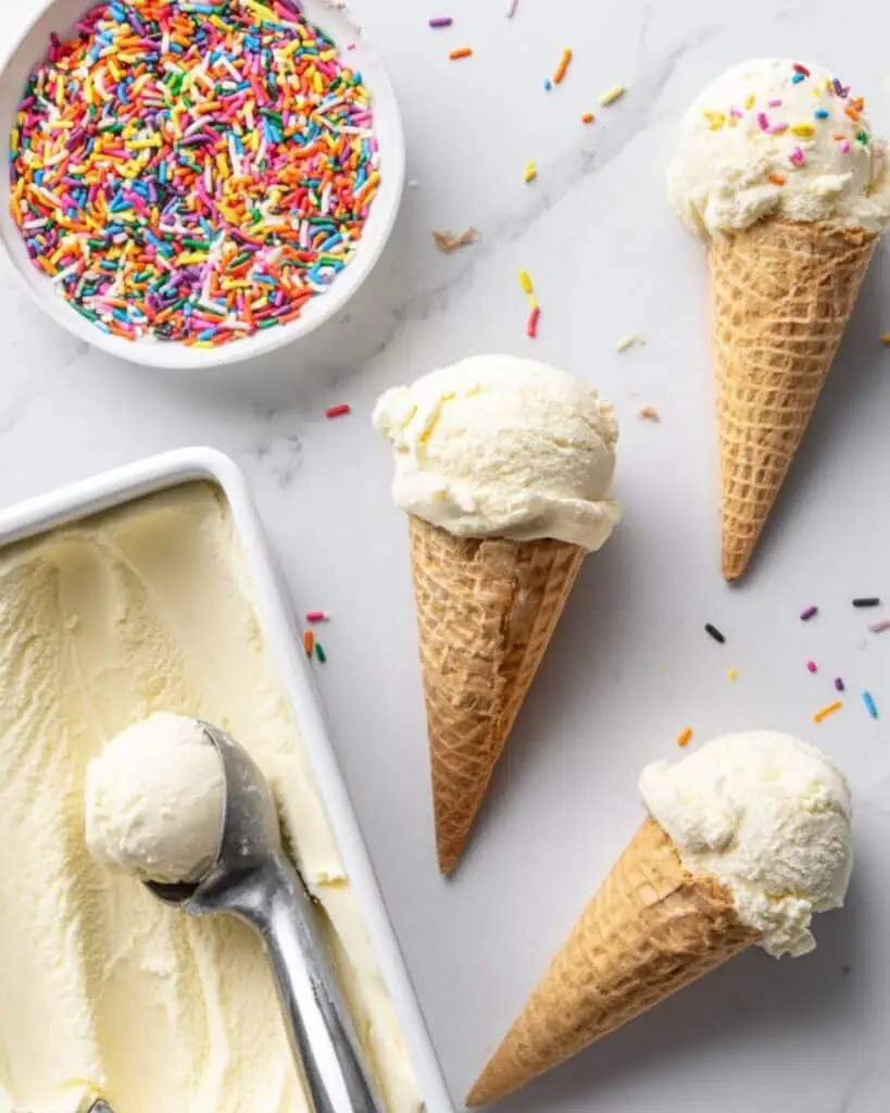 Vanilla Ice Cream with Hot Fudge Sauce and Sprinkles Recipe