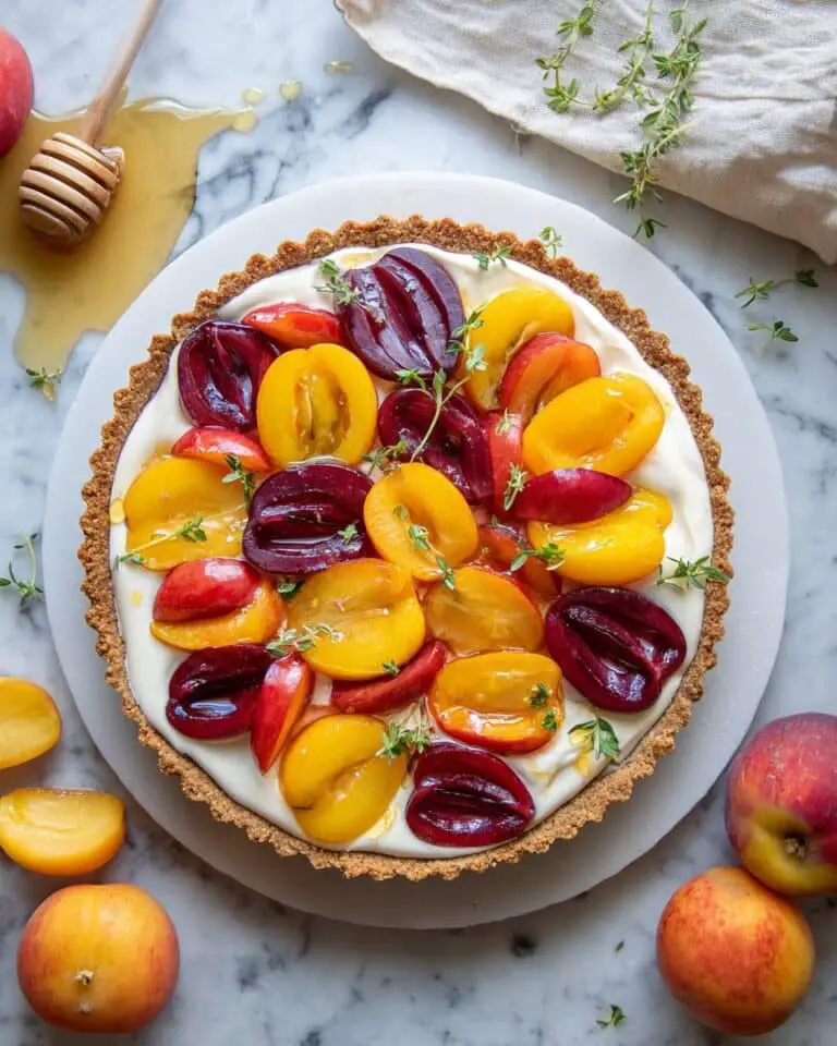 Apricot Plumcot Goat Cheese Tart Recipe