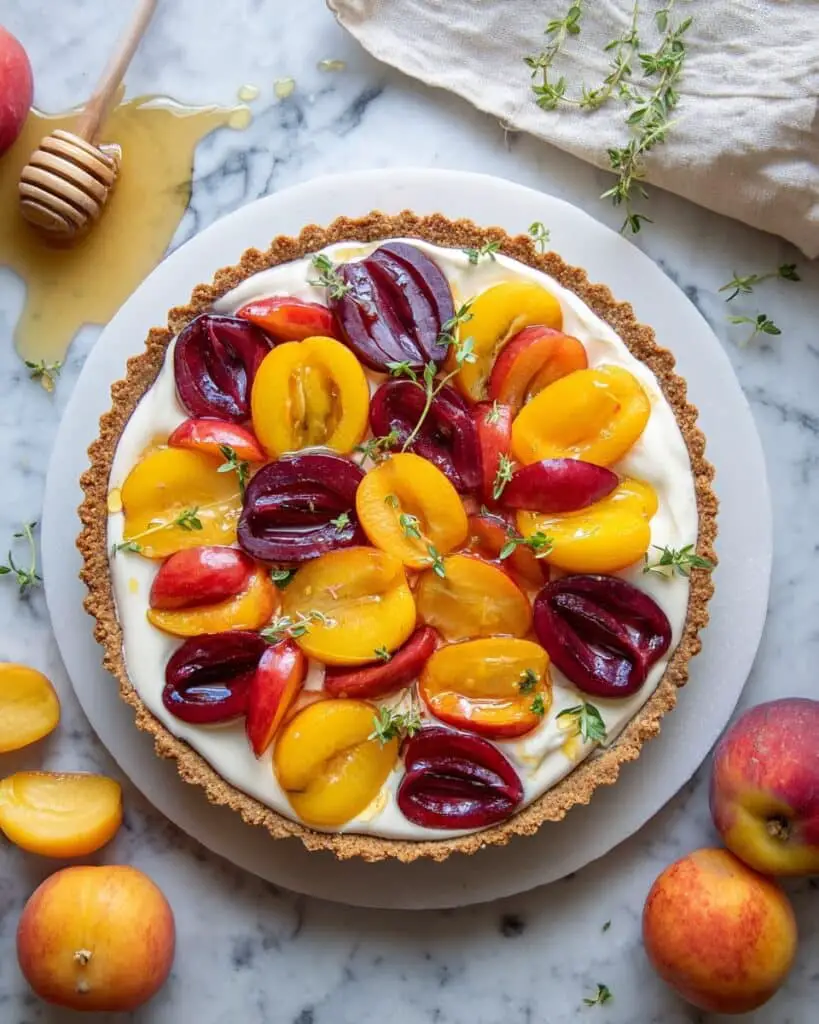 Apricot Plumcot Goat Cheese Tart Recipe