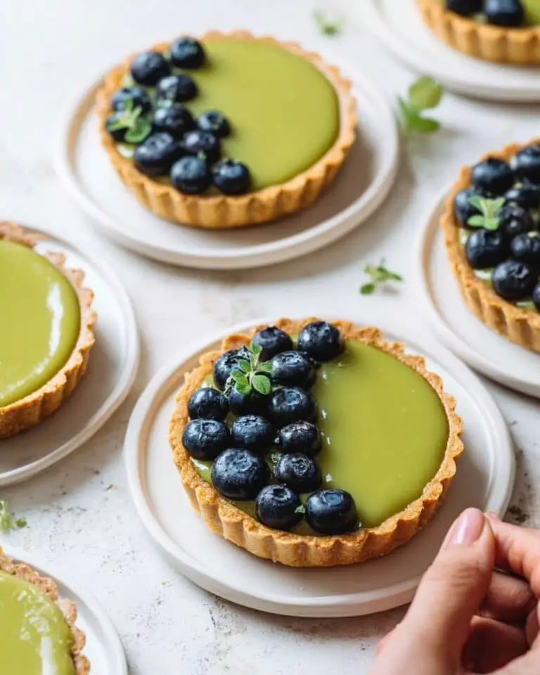 Avocado Blueberry Tarts with Almond Crust Recipe