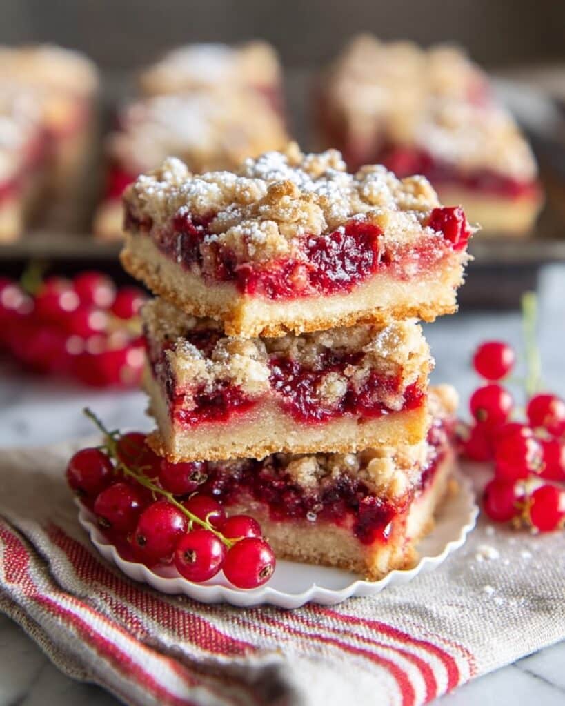 Red Currant Lemon Crumble Bars Recipe