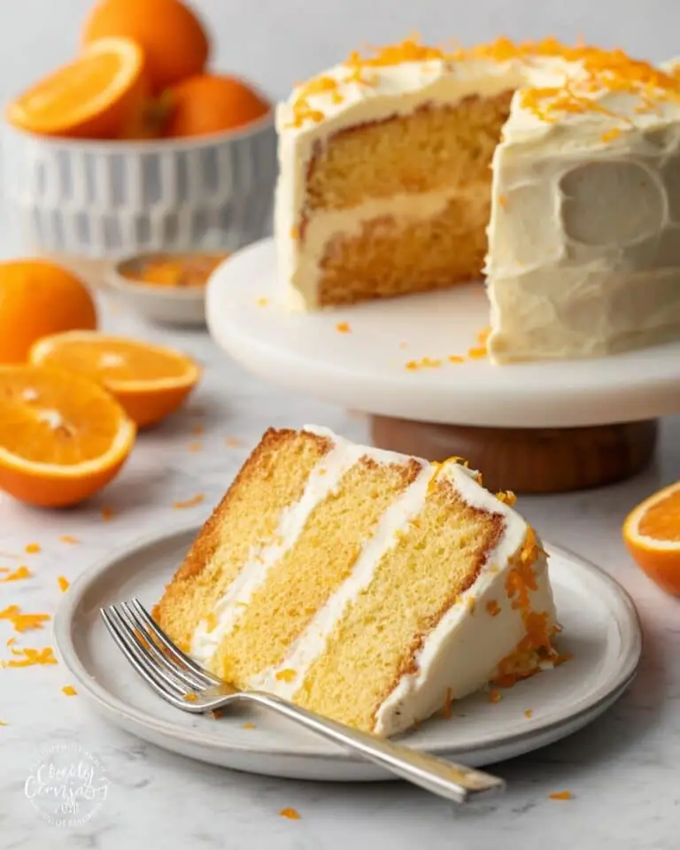 Orange Layer Cake with Cream Cheese Frosting Recipe