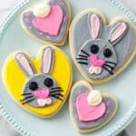 Bunny Easter Cookies with Colorful Buttercream Frosting Recipe