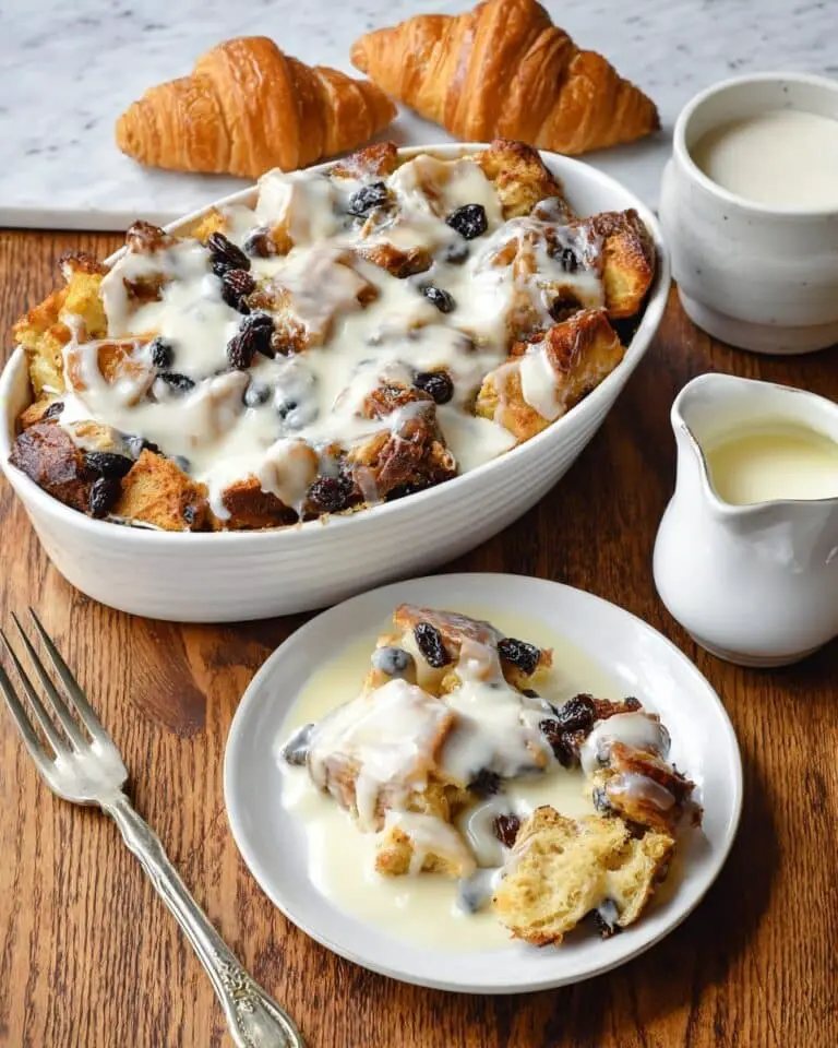 Rum Raisin Croissant Bread Pudding Bake Recipe