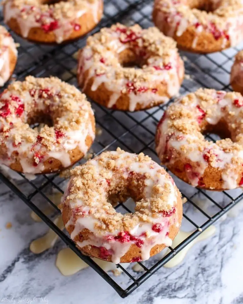 Strawberry Coffee Cake Donuts Recipe