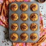 Easy Pumpkin Chocolate Chip Protein Muffins with Oats Recipe
