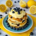 Lemon Blueberry Pancakes with Cream Cheese Whipped Topping Recipe