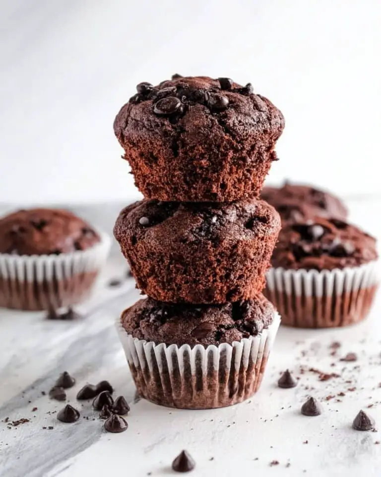 Double Chocolate Chip Greek Yogurt Protein Muffins Recipe