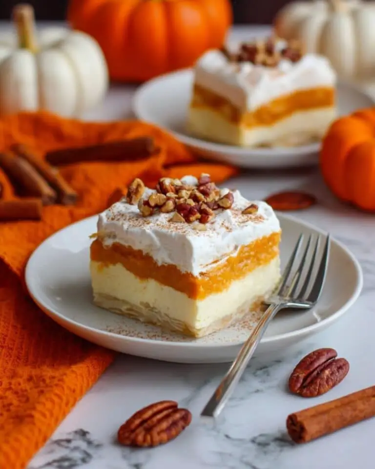 4-Layered Pumpkin Delight Dessert with Cool Whip and Pecans Recipe