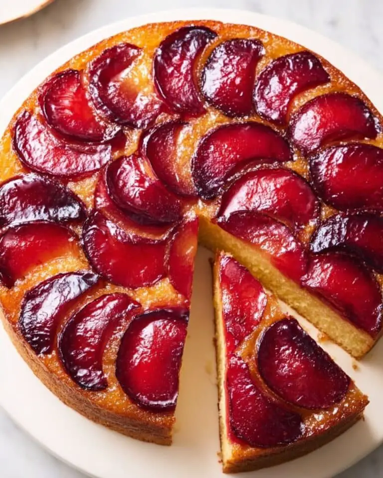 Plum Cornmeal Cake Recipe
