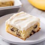 Chocolate Chip Banana Bars with Cream Cheese Frosting Recipe