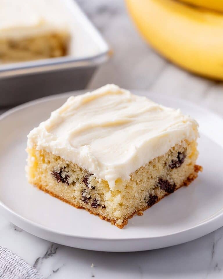 Chocolate Chip Banana Bars with Cream Cheese Frosting Recipe